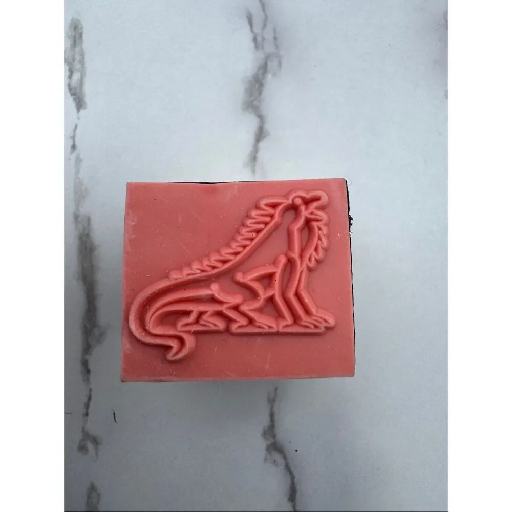 New Cartoon Iguana Rubber Stamp